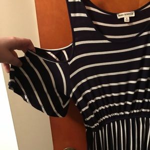 Black and white stripe Maxi Dress